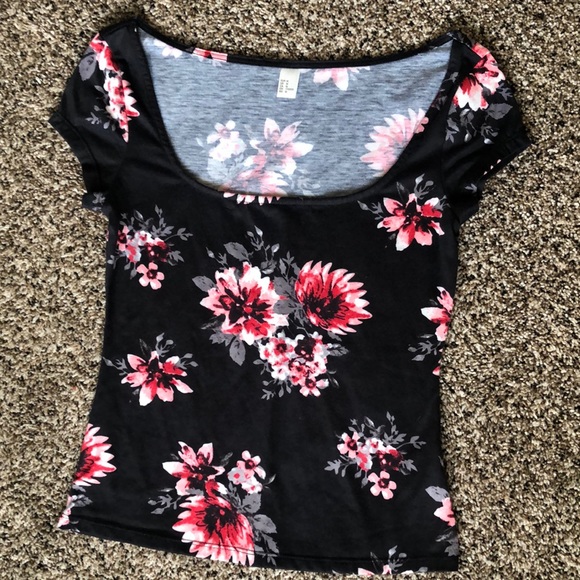 SOLD*Final price *Black floral cotton shirt - Picture 3 of 3